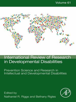 cover image of Prevention Science and Research in Intellectual and Developmental Disabilities